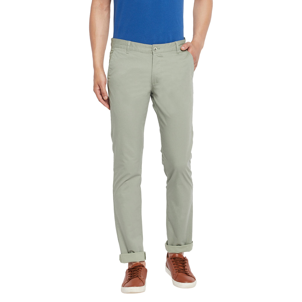 Buy Men White Slim Fit Solid Casual Trousers Online - 814741 | Allen Solly